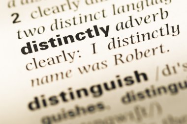 Eski İngilizce sözlük sayfası word ile belirgin bir biçimde yakın çekim