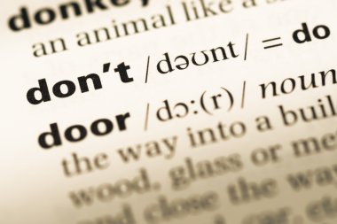 Yakın eski İngilizce sözlük sayfası word ile değil