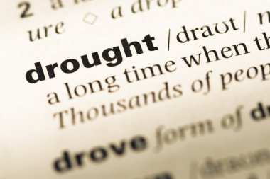 Eski İngilizce sözlük sayfası word kuraklık ile yakın çekim