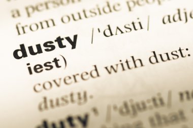 Eski İngilizce sözlük sayfası word tozlu ile yakın çekim