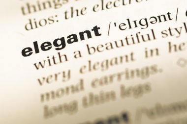 Eski İngilizce sözlük sayfası word zarif ile yakın çekim