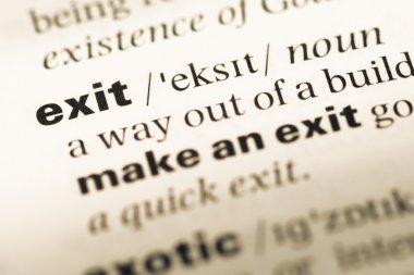 Eski İngilizce sözlük sayfası word çıkış ile yakın çekim