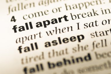 Eski İngilizce sözlük sayfası ayrı düşmek kelime ile yakın çekim