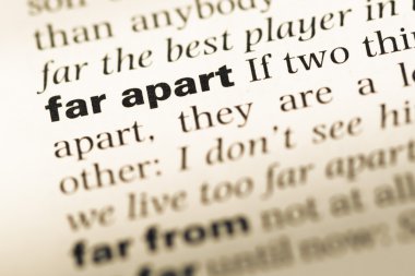 Eski İngilizce sözlük sayfası word kadar mesafe ile yakın çekim