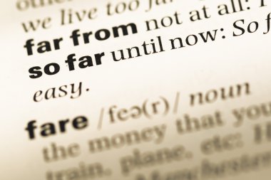 Eski İngilizce sözlük sayfası word ile şimdiye kadar yakın