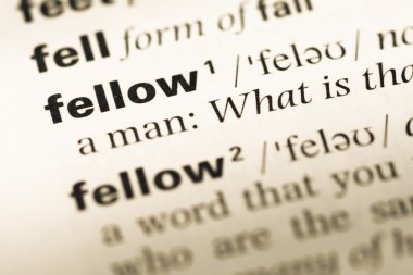 Eski İngilizce sözlük sayfası word adamla yakın çekim