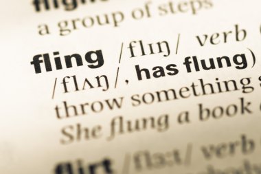 Eski İngilizce sözlük sayfası word kaçamak ile yakın çekim