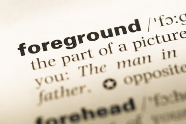 Eski İngilizce sözlük sayfası word ön plan ile yakın çekim