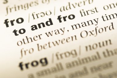 Eski İngilizce sözlük sayfası word FIR ile yakın çekim