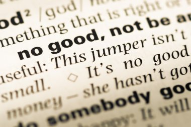 Word ile eski İngilizce sözlük sayfasının iyi yakın çekim