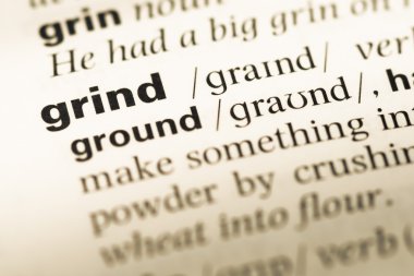 Eski İngilizce sözlük sayfası word eziyet ile yakın çekim