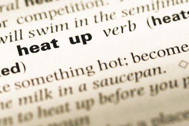 Eski İngilizce sözlük sayfası word ısıyı ile yakın