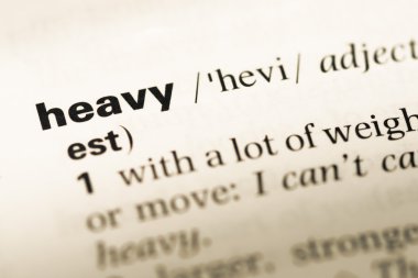 Eski İngilizce sözlük sayfası word ağır ile yakın çekim