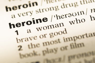 Eski İngilizce sözlük sayfası word kahraman ile yakın çekim