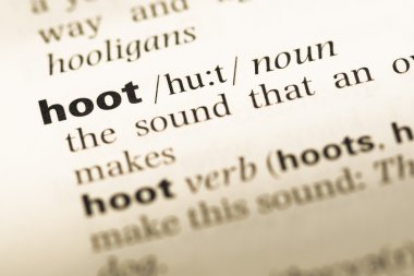 Eski İngilizce sözlük sayfası word yuh ile yakın çekim