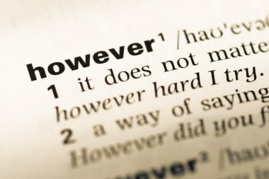 Ancak eski İngilizce sözlük sayfası word ile yakından