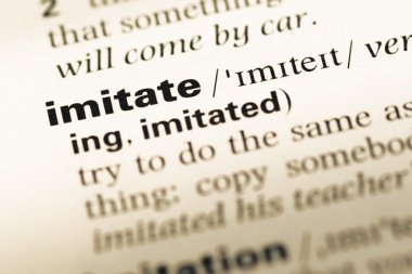 Yakın eski İngilizce sözlük sayfası word ile taklit