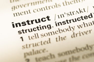 Yakın eski İngilizce sözlük sayfası word ile talimat