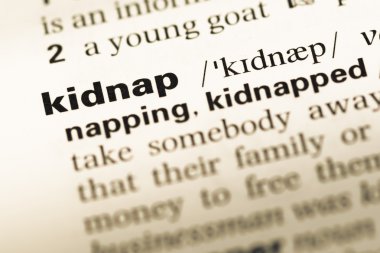 Eski İngilizce sözlük sayfası kelime kaçırılma ile yakın çekim