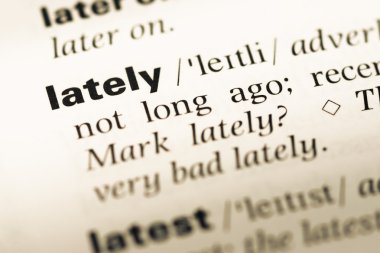 Son zamanlarda eski İngilizce sözlük sayfası word ile yakından