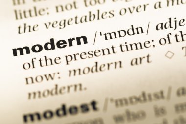 Eski İngilizce sözlük sayfası word modern yakın çekim