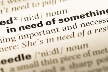 Eski İngilizce sözlük sayfası word ihtiyacı ile yakın çekim