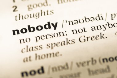 Word ile eski İngilizce sözlük sayfasının kimse yakın çekim