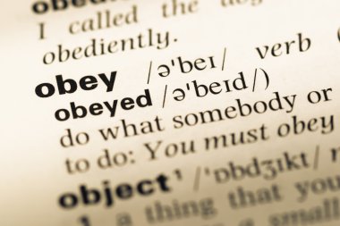 Eski İngilizce sözlük sayfası word okey ile yakın çekim