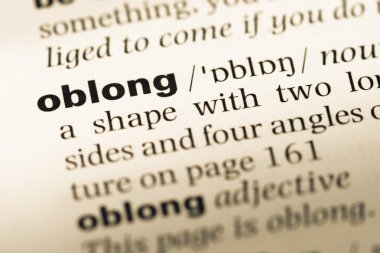 Eski İngilizce sözlük sayfası word dikdörtgen ile yakın çekim