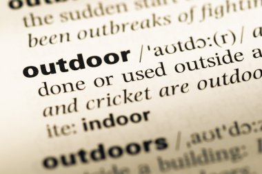 Eski İngilizce sözlük sayfası word açık ile yakın çekim