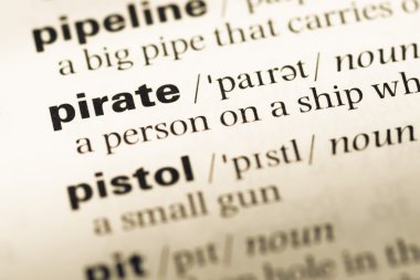 Eski İngilizce sözlük sayfası word korsan ile yakın çekim