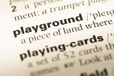 Eski İngilizce sözlük sayfası word bahçesi ile yakın çekim