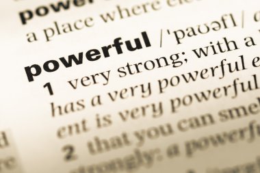 Eski İngilizce sözlük sayfası word güçlü ile yakın çekim