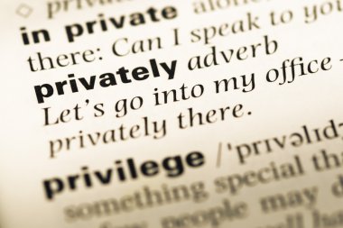 Eski İngilizce sözlük sayfası word ile özel olarak yakın çekim