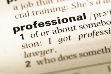 Eski İngilizce sözlük sayfası word professional ile yakın çekim