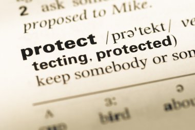 Yakın eski İngilizce sözlük sayfası word ile korumak