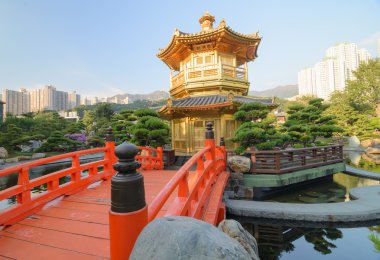Nan Lian Garden, Chi Lin Nunnery, Hong Kong 'daki doğu pavyonu