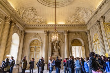 VERSAILLES, FRANCE - JUNE 19, 2013: Interior of Chateau de Versailles (Palace of Versailles) near Paris on June 19, 2013, France. Versailles palace is in UNESCO World Heritage Site list since 1979.
