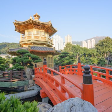 Nan Lian Garden, Chi Lin Nunnery, Hong Kong 'daki doğu pavyonu