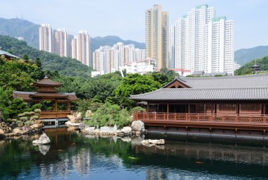 Nan Lian Garden, Chi Lin Nunnery, Hong Kong 'daki doğu pavyonu