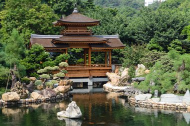 Nan Lian Garden, Chi Lin Nunnery, Hong Kong 'daki doğu pavyonu