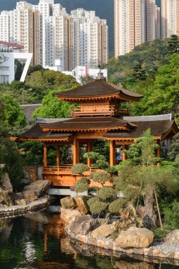 Nan Lian Garden, Chi Lin Nunnery, Hong Kong 'daki doğu pavyonu