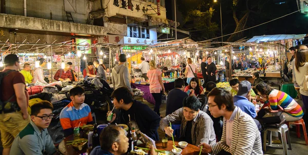 HONG KONG - OCTOBER 23:Temple Street :It is known for its night market and one of the busiest flea markets at night in the territory. October 23 ,2013 in Hong Kong