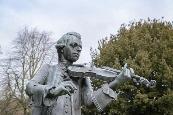 Statua Wolfgang Amadeus Mozart Nei Giardini Parade Bath Spa Somerset — Foto Stock