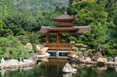Nan Lian Garden, Chi Lin Nunnery, Hong Kong 'daki doğu pavyonu