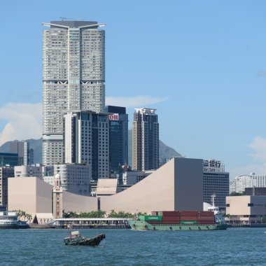 HONG KONG - JULY 4: View of modern skyscrapers in downtown Hong Kong, China on July 4,2013. Hong Kong is an international financial center that has 112 buildings that stand taller than 180 meters