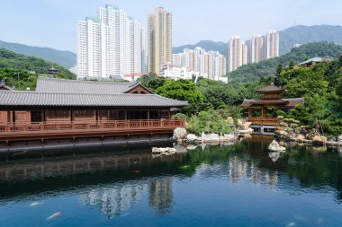 Nan Lian Garden, Chi Lin Nunnery, Hong Kong 'daki doğu pavyonu