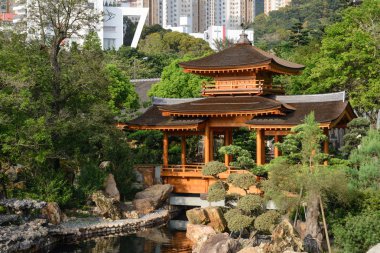 Nan Lian Garden, Chi Lin Nunnery, Hong Kong 'daki doğu pavyonu