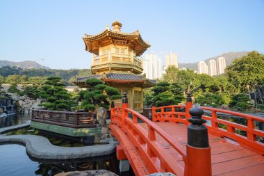 Nan Lian Garden, Chi Lin Nunnery, Hong Kong 'daki doğu pavyonu