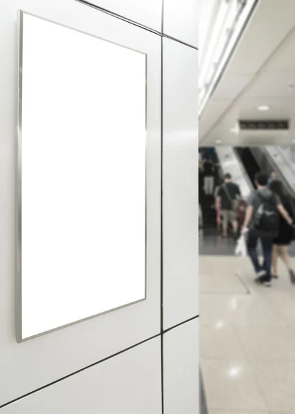 Grande Painel Branco Orientação Vertical Retrato Transporte Público — Fotografia de Stock